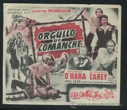 Cine: PROGRAMA ORGULLO DE COMANCHE - MAUREEN OHARA - GEORGE SHERMAN - UNIVERSAL CON PUBLICIDAD - Foto 1