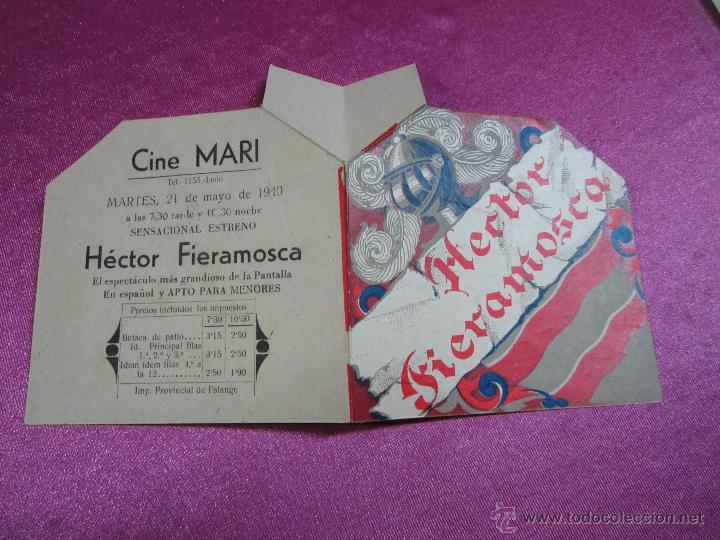 Cine: HECTOR FIERAMOSCA PROGRAMA DE CINE TROQUELADO, L45 C2 DTO2 - Foto 3