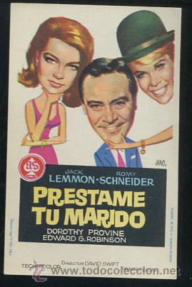 Cine: PROGRAMA PRESTAME TU MARIDO (Jack Lemmon - Romy Schneider - Dorothy Provine - Edward G. Robinson)