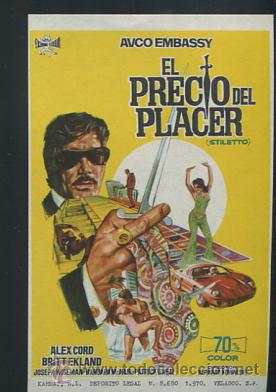 Cine: PROGRAMA El Precio del Placer - Avco Embassy, Alex Cord - Foto 1