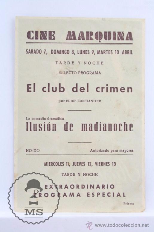 Cine: Programa de Cine - Ilusi&oacute;n de Medianoche - Publicidad al Dorso - Foto 2