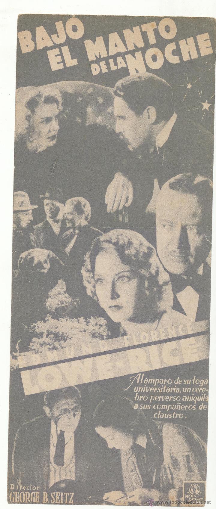 Cine: Bajo el manto de la noche. Doble de MGM. - Foto 1