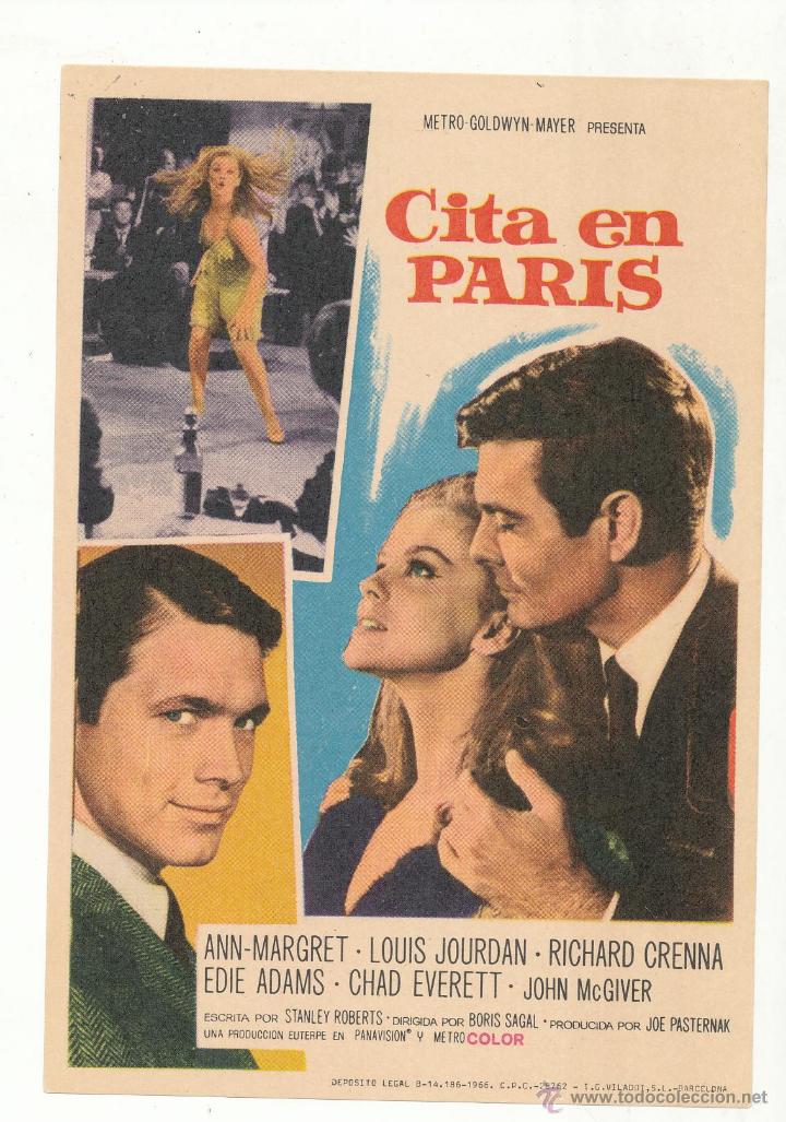 Cine: Cita en Paris. Sencillo de MGM. - Foto 1