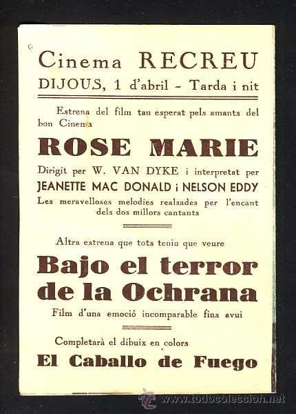 Cine: BAJO EL TERROR DE OCHRANA. Doble - Foto 3