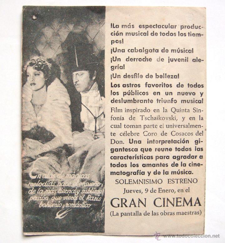 Cine: PROGRAMA DOBLE *PRIMAVERA* 1938 JEANETTE MACDONALD, NELSON EDDY. GRAN CINEMA - Foto 3