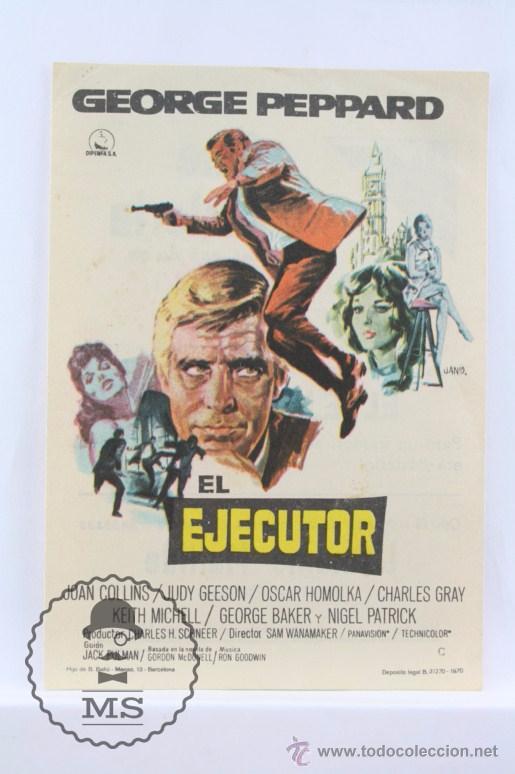 Cine: Programa de Cine - El Ejecutor - George Peppard - Publicidad al Dorso, A&ntilde;os 60 - Foto 1