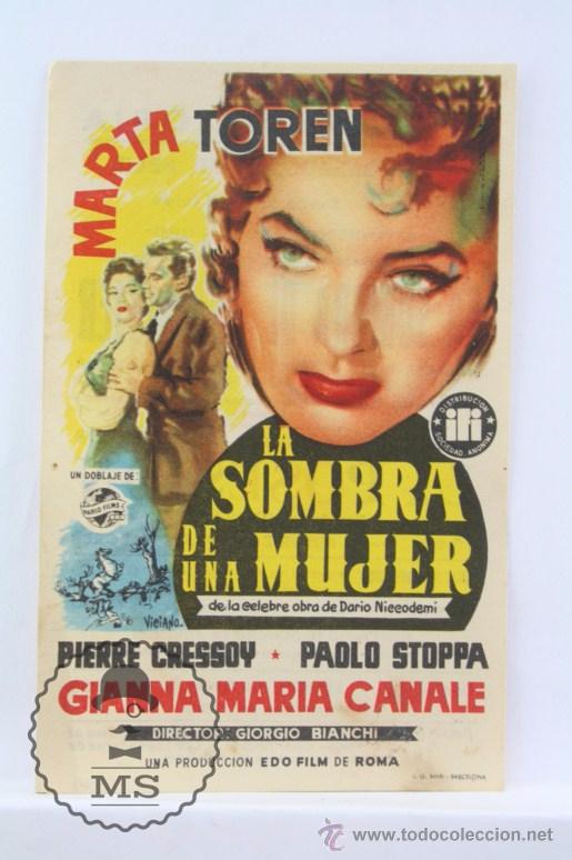 Kino: Programa de Cine - La Sombra de Una Mujer - Publicidad al Dorso, A&ntilde;os 60