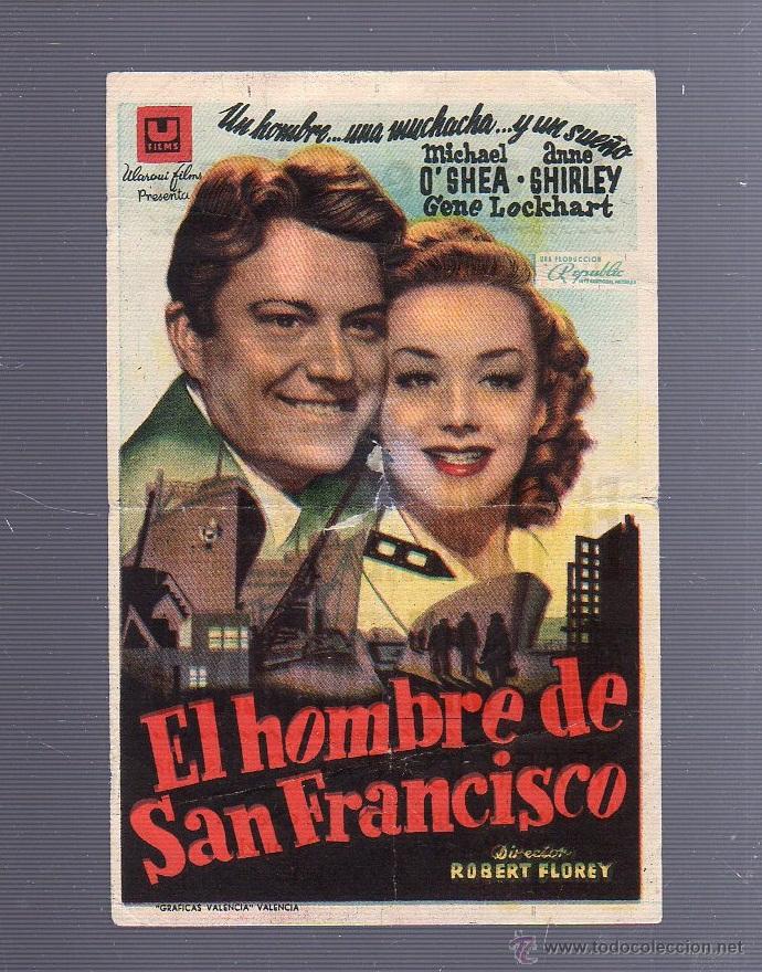 Cinema: PROGRAMA DE CINE. EL HOMBRE DE SAN FRANCISCO. TEATRO CIRCO. ORIHUELA