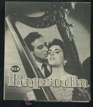 Cine: PROGRAMA RAPSODIA - MGM - ELIZABETH TAYLOR,VITTORIO GASSMAN - Foto 1