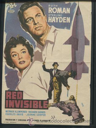 Cine: PROGRAMA Red Invisible - Ruth Roman, Sterling Hayden - con publicidad - Foto 1
