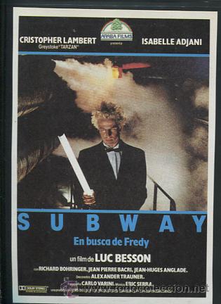 Cine: PROGRAMA Subway. En busca de Freddy Isabelle Adjani, Christopher Lambert, Richard Bohringer, Michel - Foto 1