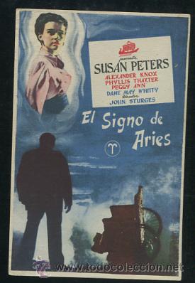 Cine: PROGRAMA EL SIGNO DE ARIES. SUSAN PETERS. JOHN STURGES. - Foto 1