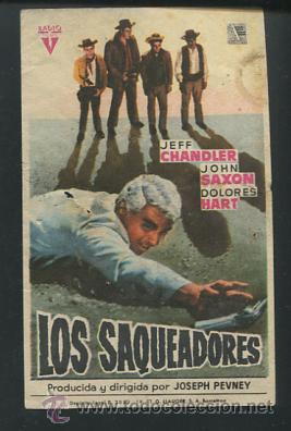 Cine: PROGRAMA Los Saqueadores - Jeff Chandler, John Saxon - Foto 1