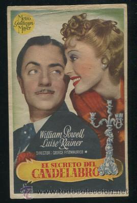 Cine: PROGRAMA EL SECRETO DEL CANDELABRO  (William Powell - Luise Rainer - Robert Young) - Foto 1