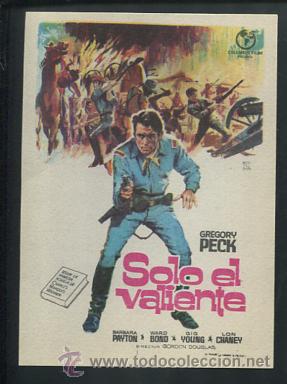 Cine: Solo el valiente - Gregory Peck, Barbara Payton - Programa - Foto 1