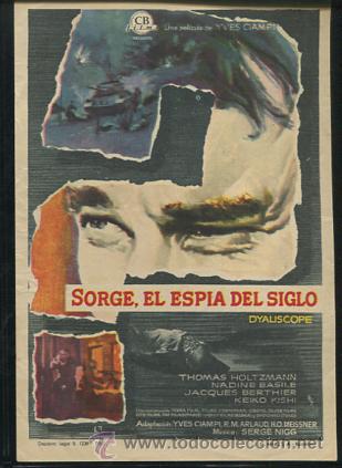 Cine: PROGRAMA SORGE EL ESPIA DEL SIGLO (Thomas Holtzmann - Hans-Otto Meissner) - Foto 1