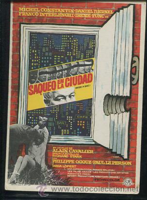Cine: PROGRAMA Saqueo en la ciudad (Daniel Ivernel - Michel Constantin - Franco Interlenghi) - Foto 1