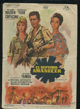 Cine: PROGRAMA El Septimo Amanecer - William Holden Susannah York Capucine - Foto 1