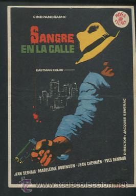 Cine: PROGRAMA SANGRE EN LA CALLE (JEAN SERVAIS - MADELEINE ROBINSON) - Foto 1