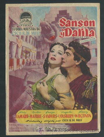 Kino: PROGRAMA Sanson y Dalila - Hedy Lamarr, Victor Mature CON PUBLICIDAD