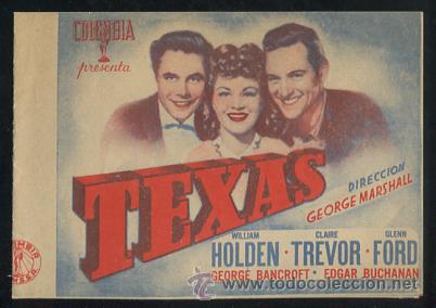 Cine: PROGRAMA TEXAS , WILLIAM HOLDEN , GLENN FORD - Foto 1