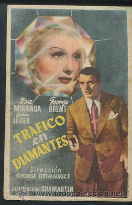 Cine: PROGRAMA TRAFICO EN DIAMANTES (George Brent - Isa Miranda - John Loder) - Foto 1