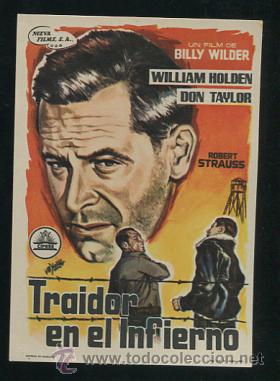 Cine: PROGRAMA Traidor en el infierno william holden billy wilder don taylor - Foto 1