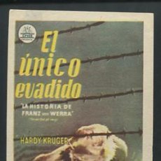 Cine: PROGRAMA EL UNICO EVADIDO (THE ONE THAT GOT AWAY) HARDY KRÜGER - COLIN GORDON PUBLICIDAD. Lote 54518532
