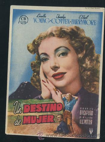 Cine: PROGRAMA Un destino de mujer - Loretta Young, Josehp Cotten - Foto 1