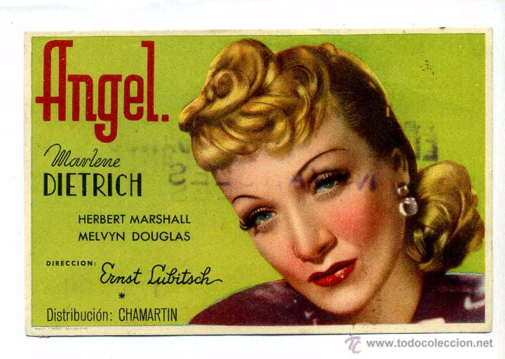 Cine: ANGEL, con Marlene Dietrich.