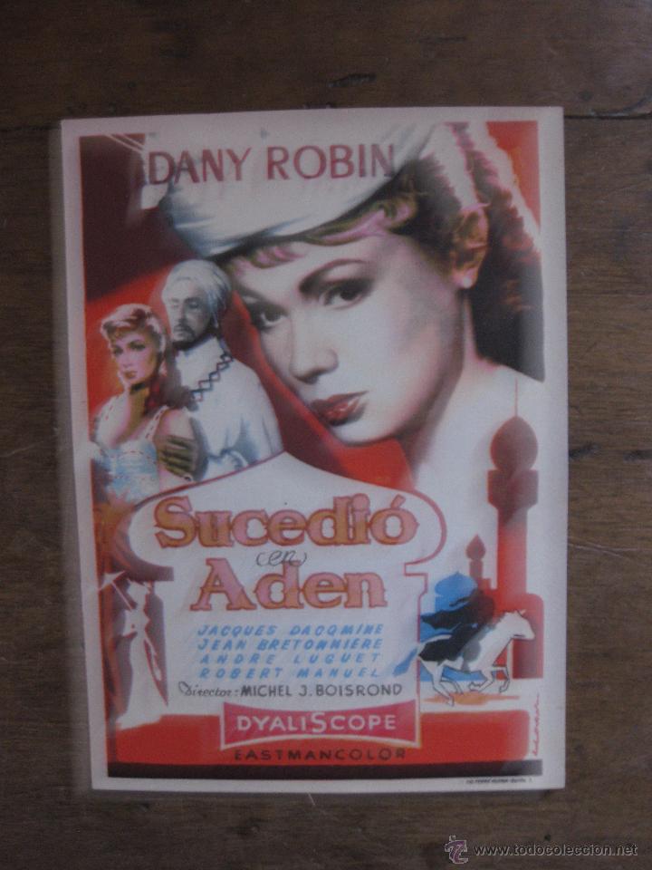 Cine: PROGRAMA DE CINE. SUCEDIO EN ADEN. DANY ROBIN. - Foto 1
