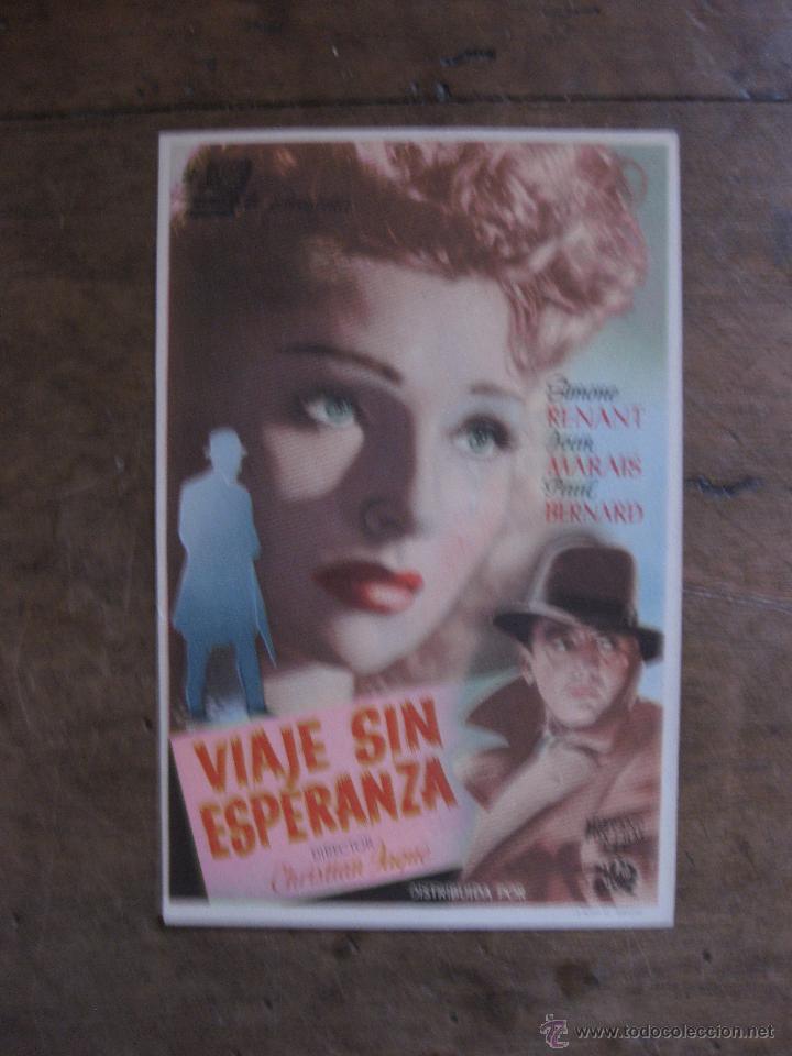 Cine: PROGRAMA DE CINE. VIAJE SIN ESPERANZA. SIMONE RENANT. JEAN MARAIS. - Foto 1