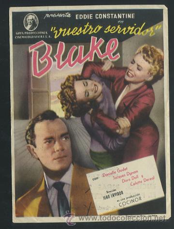 Cine: PROGRAMA Vuestro servidor Blake - Eddie Constantine, Danielle Gadet - Con publicidad - Foto 1