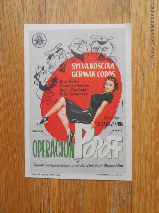 Cine: Programa de Mano, OPERACION POPOFF, - Foto 1