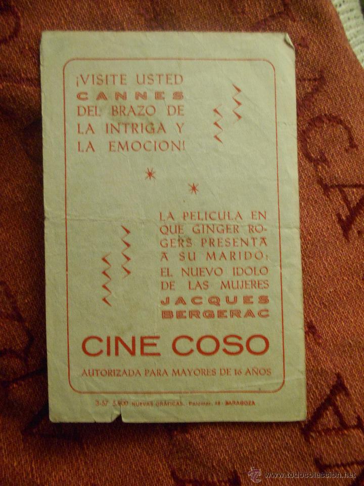 Cine: LA BELLA DESCONOCIDA, Folleto de Mano, - Foto 2