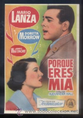 Cine: PROGRAMA DE CINE: PORQUE ERES MIA. . PC-3950 - Foto 1