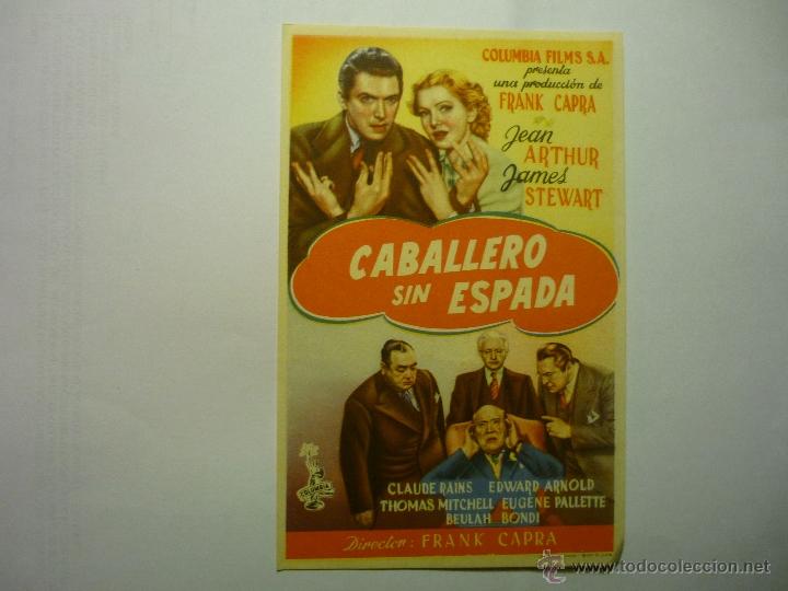 Cine: programa caballero sin espada.- jean arthur- - Foto 1