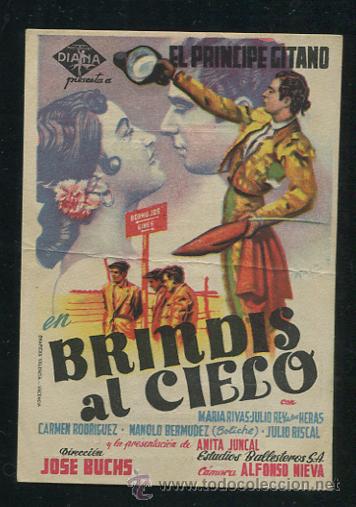 Cine: PROGRAMA BRINDIS AL CIELO. EL PR&Iacute;NCIPE GITANO, MAR&Iacute;A RIVAS. JOS&Eacute; BUCHS. CON PUBLICIDAD - Foto 1