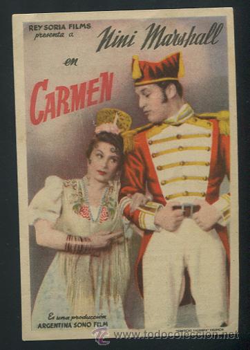 Cine: PROGRAMA CARMEN - NINI MARSHALL CON PUBLICIDAD - Foto 1