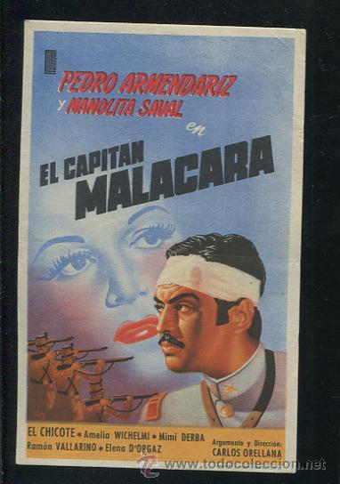 Cine: PROGRAMA EL CAPITAN MALACARA (Captain Malacara) (Pedro Armend&aacute;riz - Manolita Saval) - Foto 1