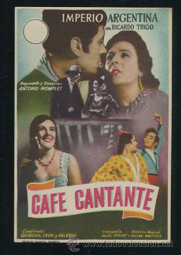 Cine: PROGRAMA CAFE CANTANTE - IMPERIO ARGENTINA - RICARDO TRIGO - Foto 1