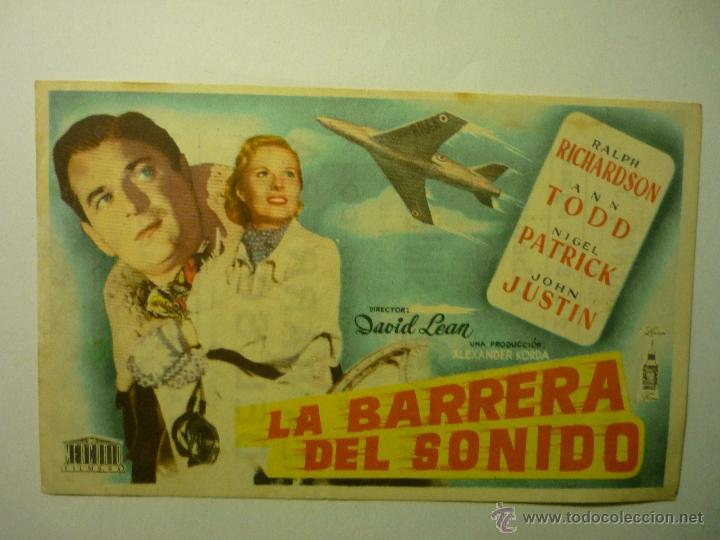 Cine: PROGRAMA LA BARRERA DEL SONIDO.-ANN TODD. PUBLICIDAD monterrosa reus - Foto 1