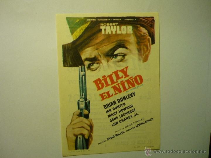 Cine: programa billy el ni&ntilde;o - robert taylor publicidad - Foto 1