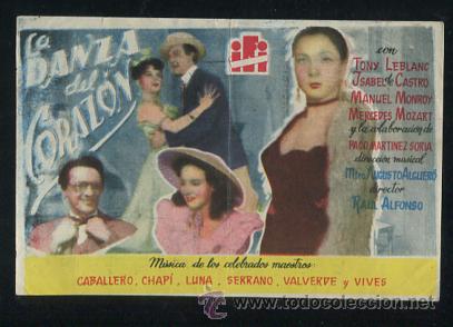 Cine: PROGRAMA La danza del coraz&oacute;n - Tony Leblanc, Isabel de Castro - Publicidad - Foto 1