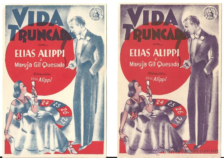 Cine: PTCC 301 VIDA TRUNCADA COLECCION DE 2 PROGRAMAS SENCILLOS CAPITOLIO ELIAS ALIPPI