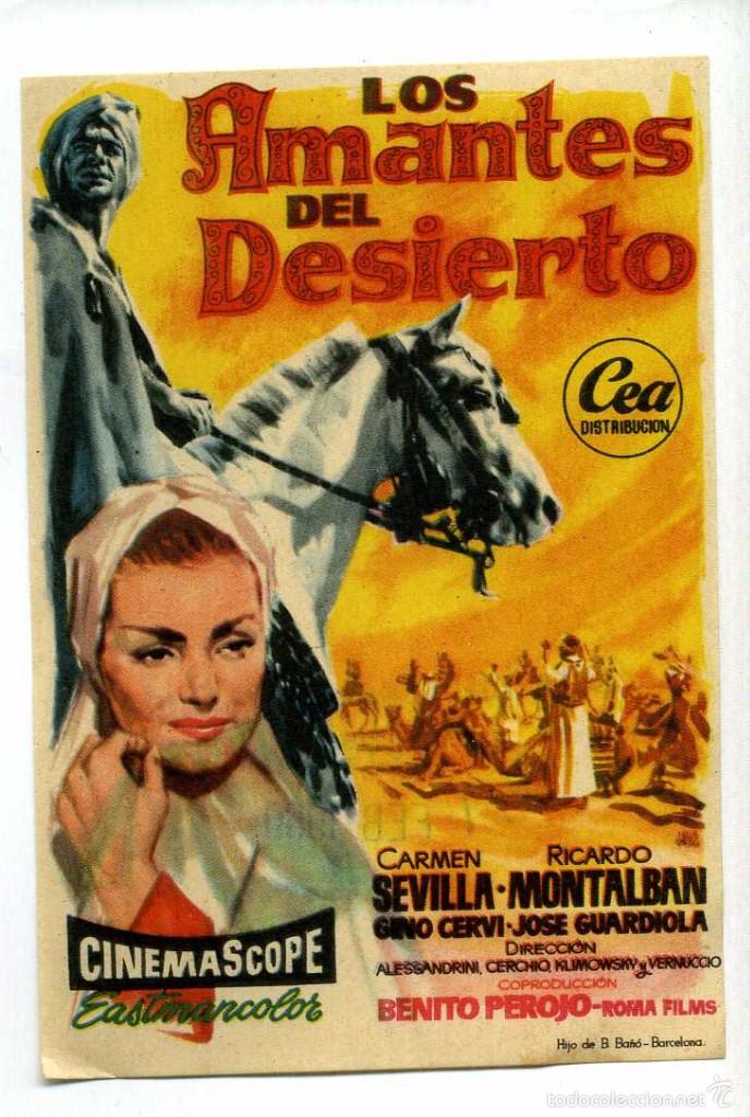 Cine: LOS AMANTES DEL DESIERTO, con Carmen Sevilla.