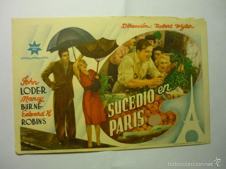 Cine: PROGRAMA SUCEDIO EN PARIS - JOHN LODER - Foto 1