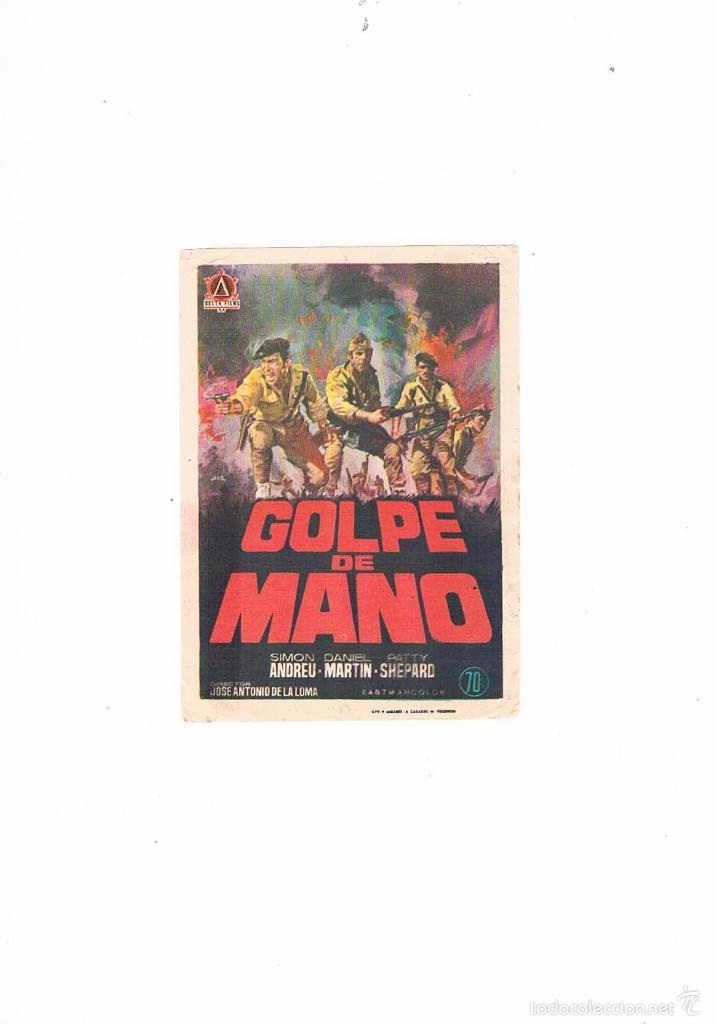 Cine: FOLLETO CINE PROGRAMA DE MANO ANTIGUO GOLPE DE MANO **- - Foto 1