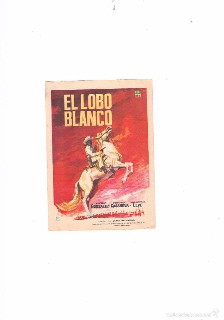 Cine: FOLLETO CINE PROGRAMA DE MANO ANTIGUO EL LOBO BLANCO **- - Foto 1