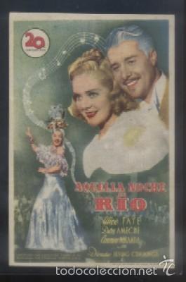 Cine: PROGRAMA DE CINE: AQUELLA NOCHE EN RIO. PC-3966 ,2 - Foto 1
